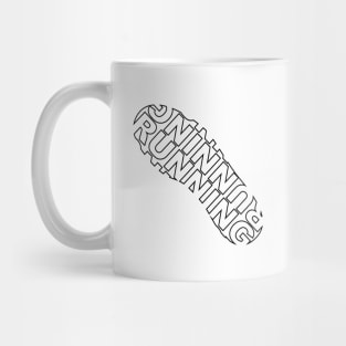 Running Shoe Print Mug